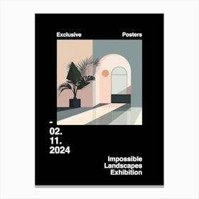 Impossible Landscapes Exhibition Archive Poster 12 Canvas Print
