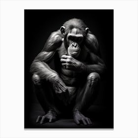 Photorealistic Thinker Monkey 4 Canvas Print