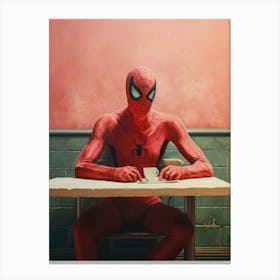 Lonely Spiderman Art Canvas Print