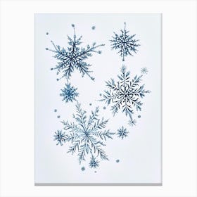 Stellar Dendrites, Snowflakes, Quentin Blake Illustration Canvas Print