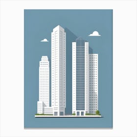 City Skyline Art Canvas Print