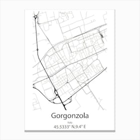 Gorgonzola,Italy Minimalist Map Canvas Print