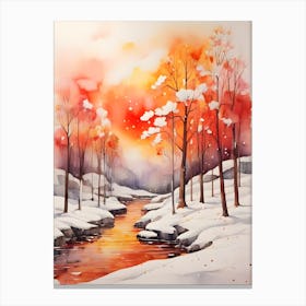 Winter Landscape Painting 2 1 Canvas Print