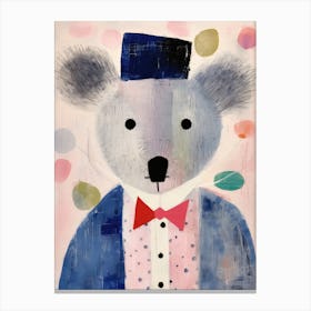 Playful Illustration Of Koala For Kids Room 5 Canvas Print