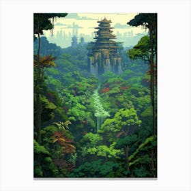 Yasuni National Park Pixel Art 1 Canvas Print
