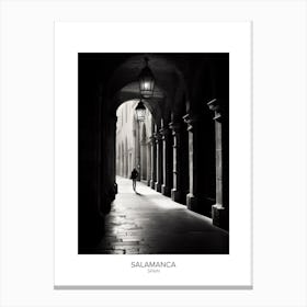 Poster Of Salamanca, Spain, Black And White Analogue Photography 3 Canvas Print