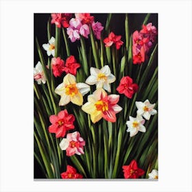 Daffodils Still Life Oil Painting Flower Canvas Print