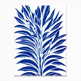 Chinese Evergreen Stencil Style Plant Canvas Print