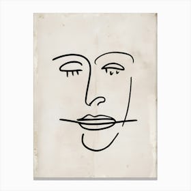 Face Of A Man Canvas Print