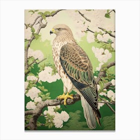 Ohara Koson Inspired Bird Painting Hawk 1 Canvas Print