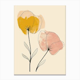 Port Au Prince Flower Market Boho Minimalist Style Canvas Print