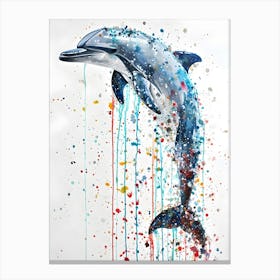 Dolphin Painting Canvas Print