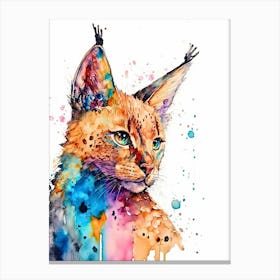 Cat Water Color Canvas Print