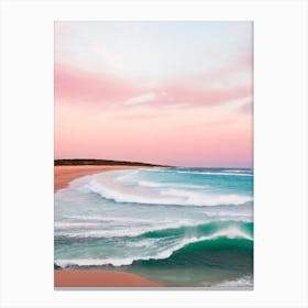 Yallingup Beach, Australia Pink Photography 1 Canvas Print