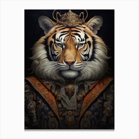 Tiger Art In Baroque Style 3 Canvas Print
