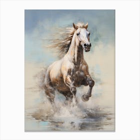 A Horse Painting In The Style Of Impressionistic Brushwork 4 Canvas Print