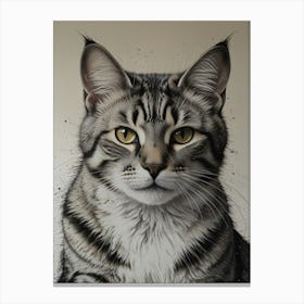 Cat Portrait 3 Canvas Print