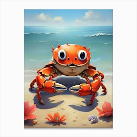 Happy Crab Art Print Canvas Print