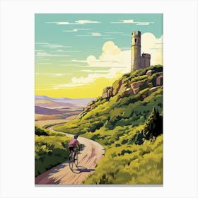 Tour Du Mont Dor France 2 Vintage Travel Illustration Canvas Print