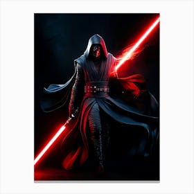 Dark Jedi with Lightsaber Star Wars poster #4 Canvas Print