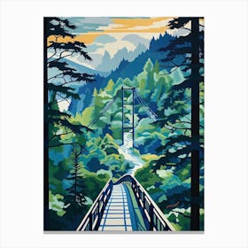 Capilano Suspension Bridge Park, Canada, Colourful 2 Canvas Print