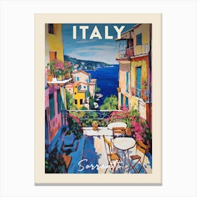 Sorrento Italy 4 Fauvist Painting Travel Poster Canvas Print
