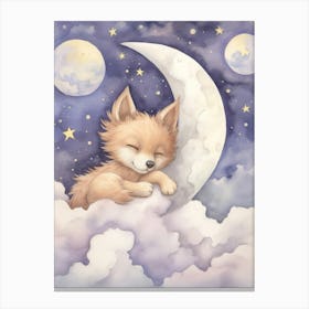 Sleeping Baby Wolf 3 Canvas Print