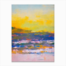 Half Moon Bay, Antigua Bright Abstract Canvas Print