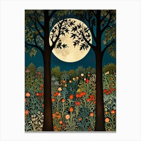 William Morris Moonlight In The Garden 20 Canvas Print