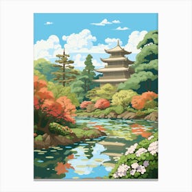 Shinjuku Gyoen National Garden Japan Illustration 1  Canvas Print