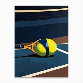 Tennis Racket And Ball 3 Canvas Print