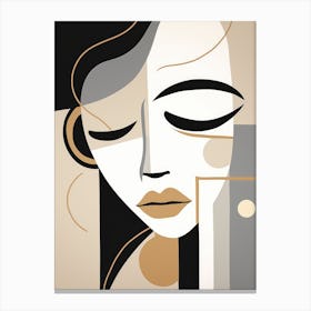 Abstract Woman'S Face 3 Canvas Print