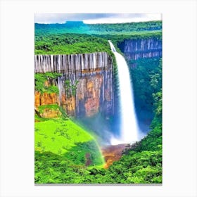 Kaieteur Falls Of The North, Guyana Majestic, Beautiful & Classic (1) Canvas Print