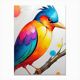 Colorful Bird -Reimagined Canvas Print