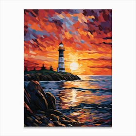 Sunset Lighthouse Canvas Print