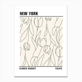New York Tulips Print Canvas Print