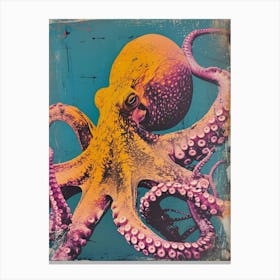 Vintage Photo Style Octopus 4 Canvas Print