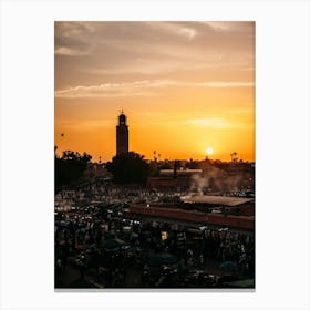 Marrakech Sunset | City photography in Morocco Canvas Print