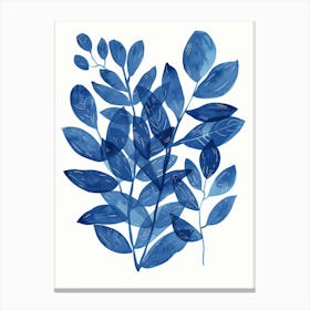 Blue Leaves 28 Canvas Print
