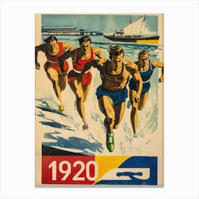 Aihrgdesign A Vintage Sports Poster For The 1920 Antwerp Olym E2e97b5b 2ede 442b 9249 4a932eac059f 0 Canvas Print