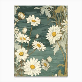 Daisies On The Water Canvas Print