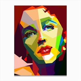 Elizabeth Taylor Hollywood Celebrity Pop Art Wpap Canvas Print