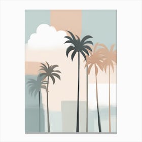 Palm Trees In The Sky Canvas Print