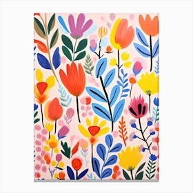 Flowers 54, Matisse style, Floral texture Canvas Print