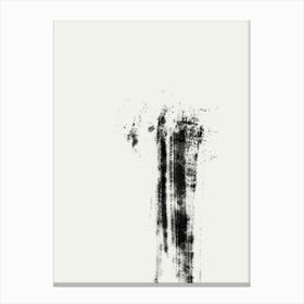 Black And White Abstract Brushes Canvas Print