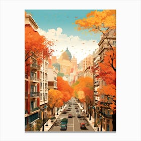 Buenos Aires In Autumn Fall Travel Art 3 Canvas Print