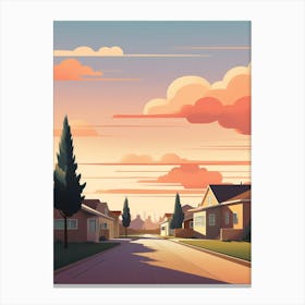 Suburban Abstract Minimalist 10 Canvas Print