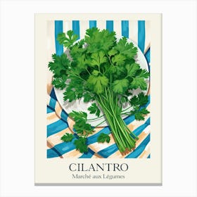 Marche Aux Legumes Cilantro Summer Illustration 4 Canvas Print