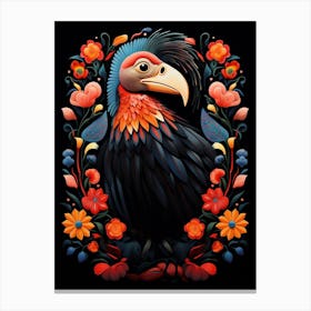 Folk Bird Illustration California Condor 2 Canvas Print