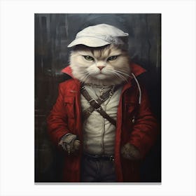 Gangster Cat Ragamuffin 4 Canvas Print